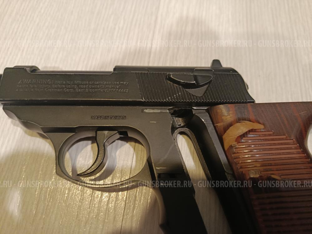 Пистолет пневматический Crosman C41 (металл, подвижный затвор, Walther P.38, б/у) 4,5 мм