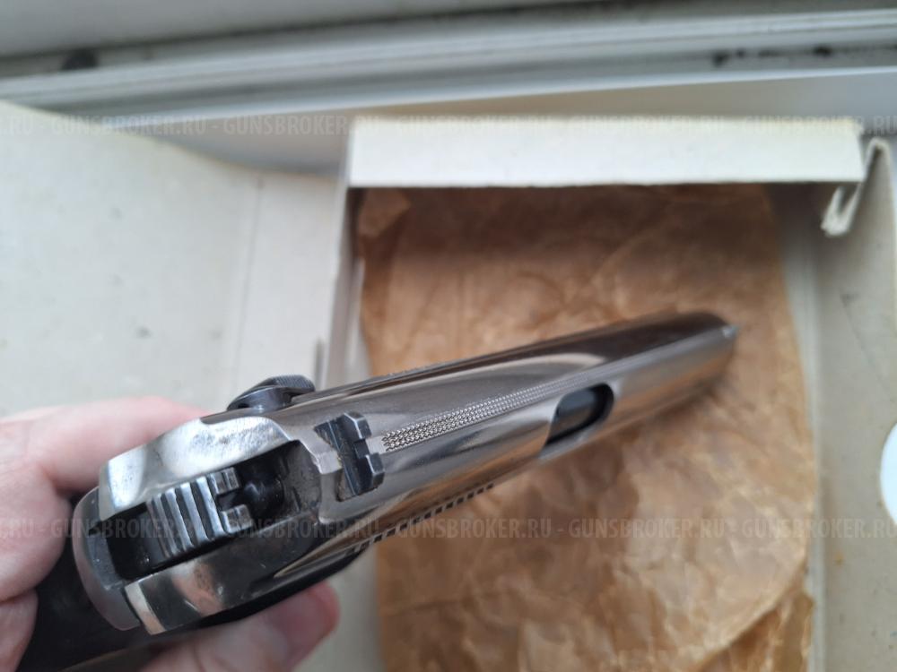 Пистолет пневматический МР-654 (4,5 мм) хром "капсула времени" полный комплект.