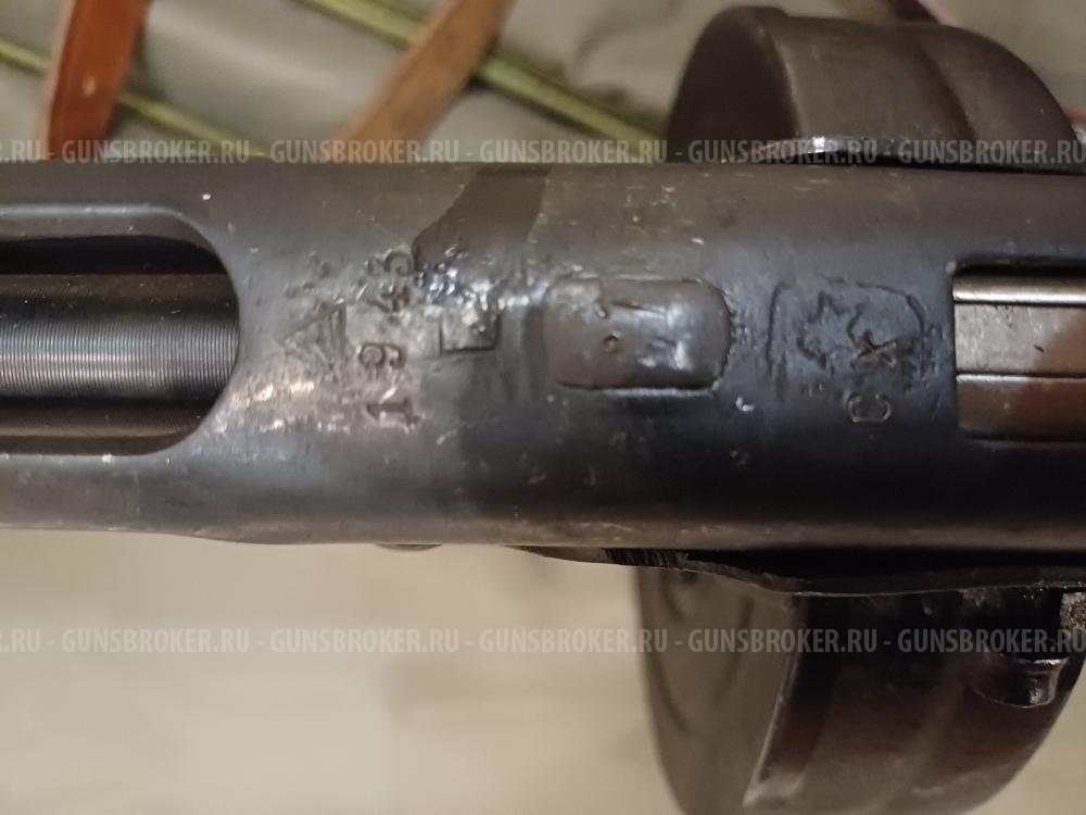 Пистолет-пулемёт охолощённый модели "ППШ-О" калибра 7,62 1943 года выпуска "Молот армз"