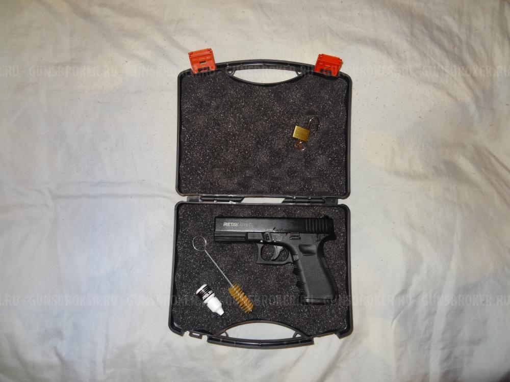 Пистолет СХП Retay Glock 19 с кабурой.