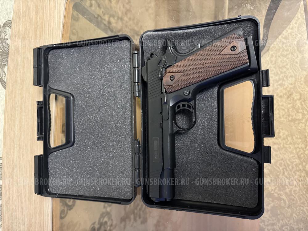 Пистолет сигнальный KURS Colt 1911 к. 5,5мм под патрон 10ТК (черный)