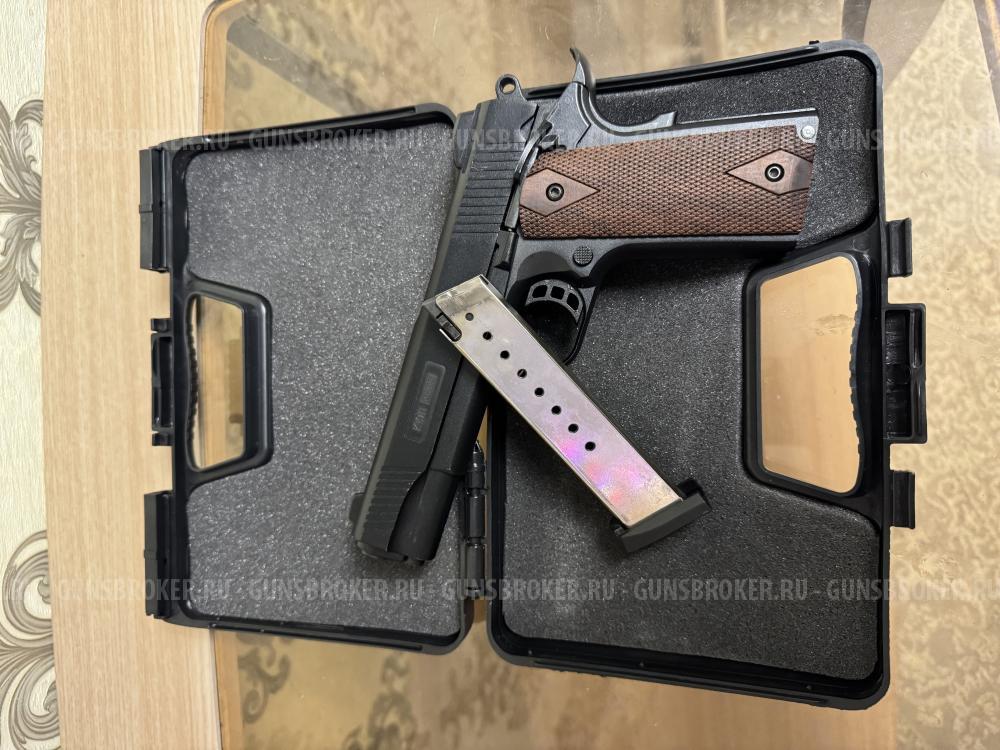 Пистолет сигнальный KURS Colt 1911 к. 5,5мм под патрон 10ТК (черный)