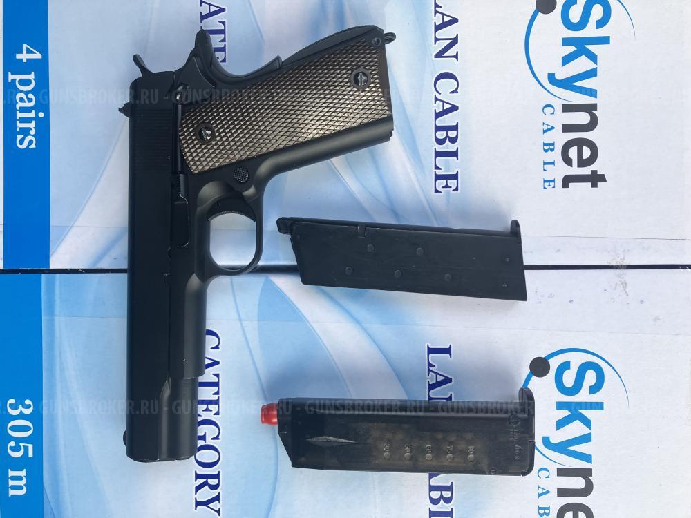 Пистолет страйкбольный (WE) Colt М1911А1 металл WE-E001A