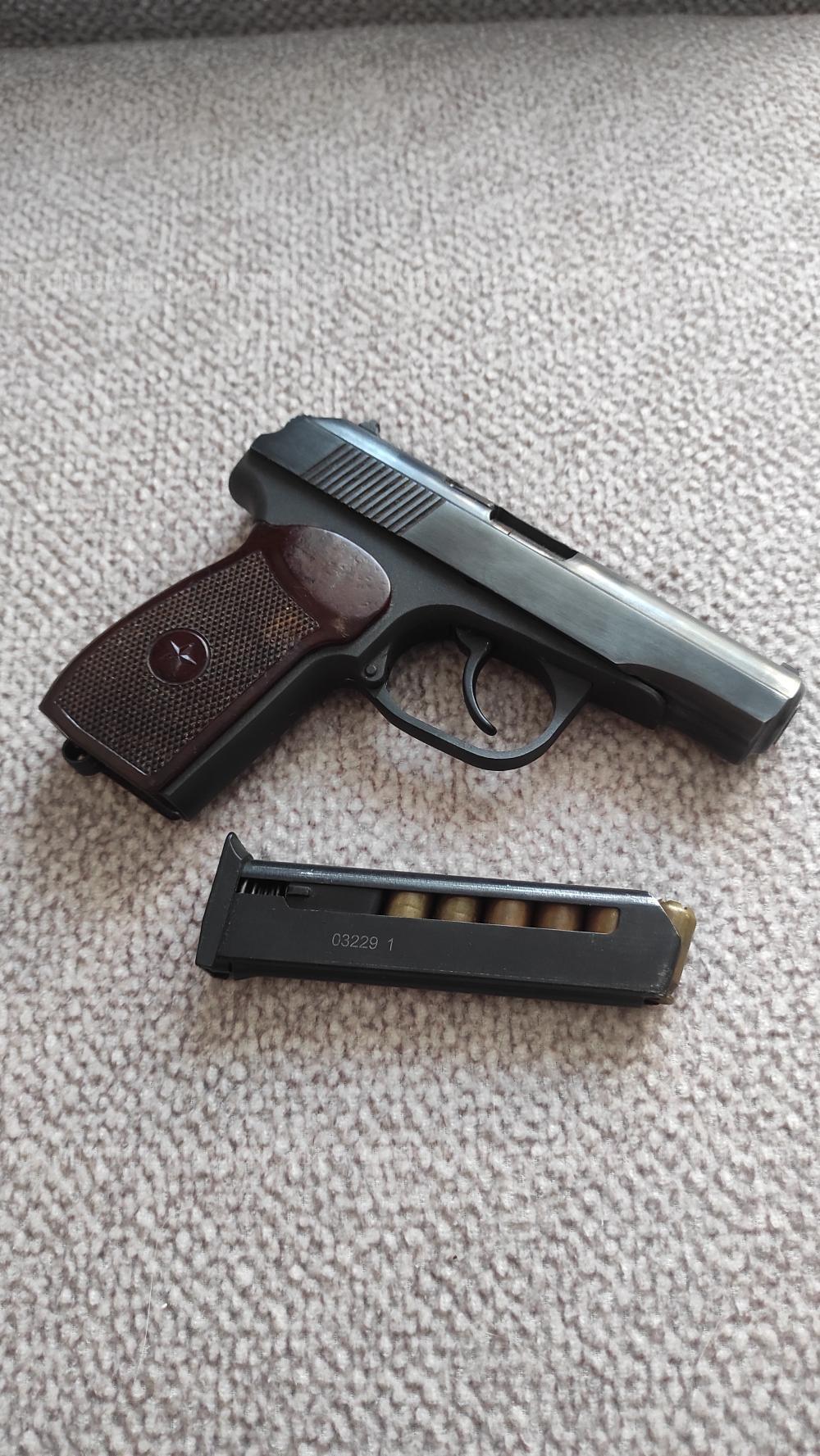 Пистолет травматический МР-80-13т 45 кал. rubber.