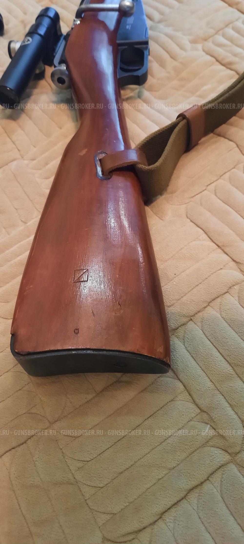 Пневматическая винтовка Мосина,с настоящим ложе и снайперской оснасткой.