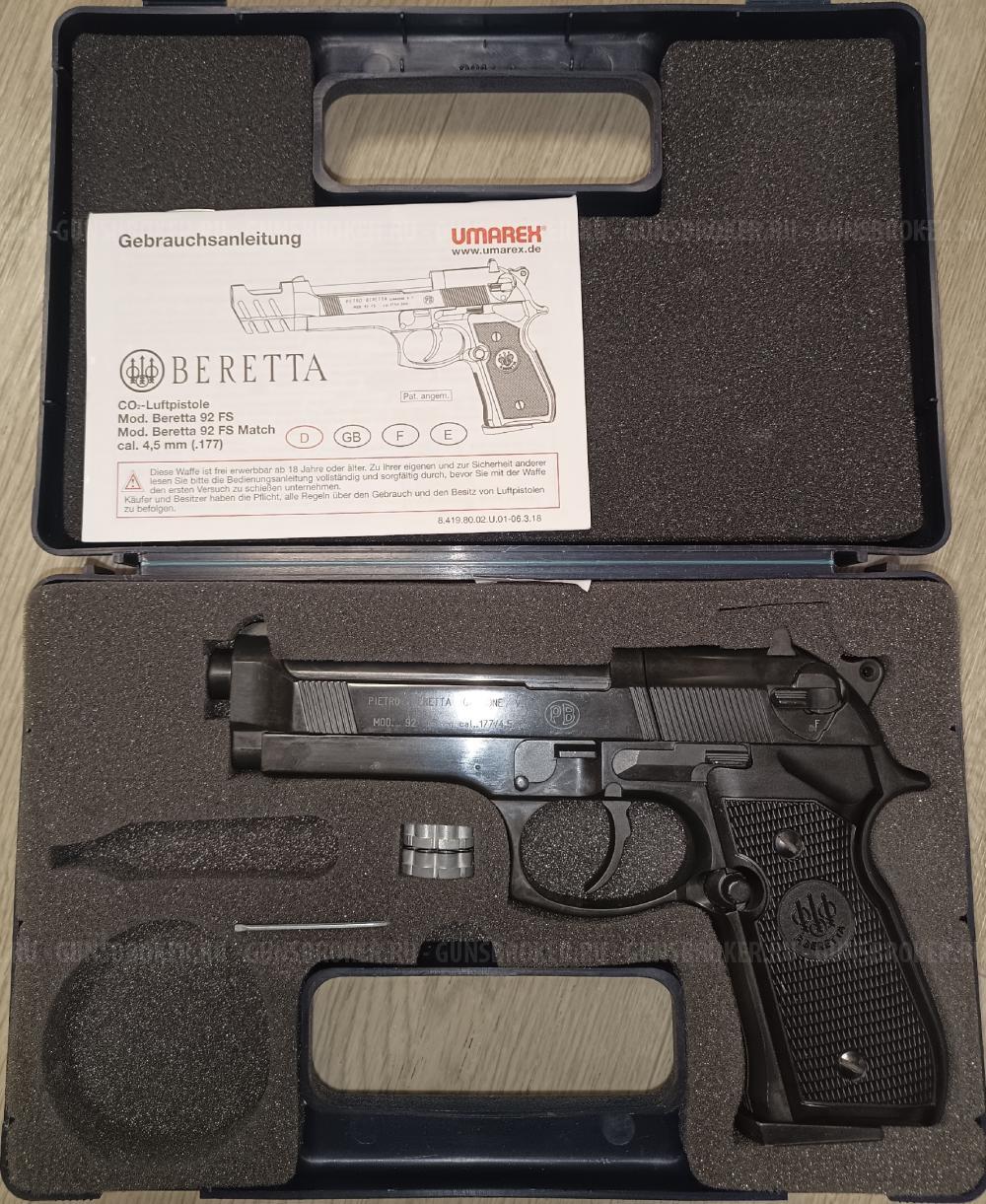 Пневматический пистолет Umarex Walther CP 88 СР88 CP88 4.5 мм CP Sport Beretta 92 FS