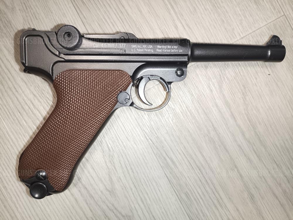Пневматический пистолет Gletcher Parabellum (Luger) P08 