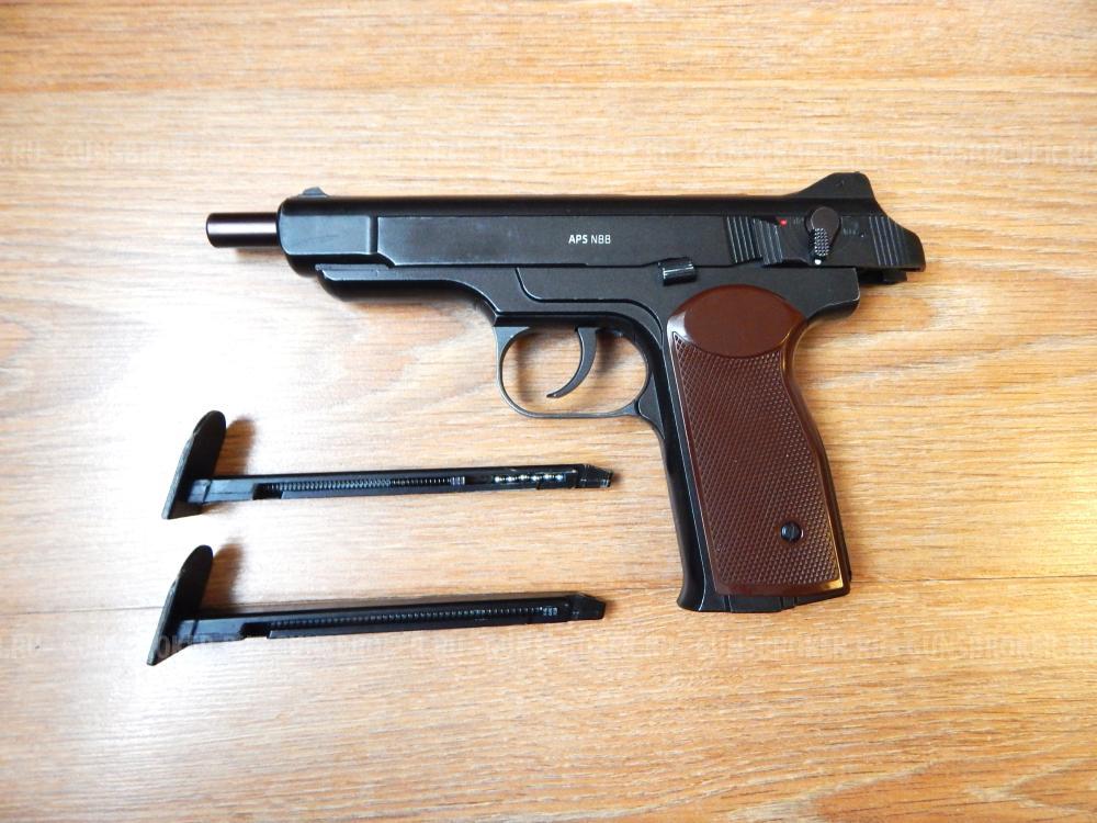 Пневматический Gletcher APS NBB 4.5 мм. Стечкин. С комплектом. Отличный.