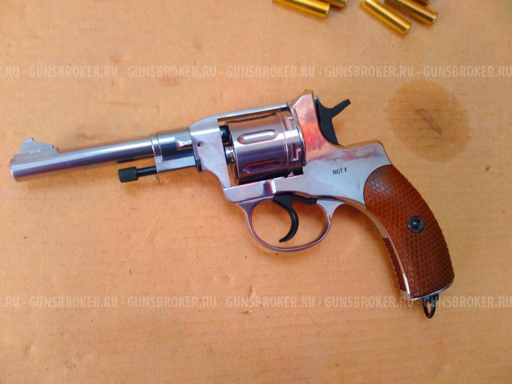 Пневматический глетчер наган хром новый 