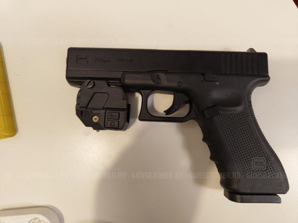 Пневматический Glock 22 нулевый. Отстреляно 10 баллонов