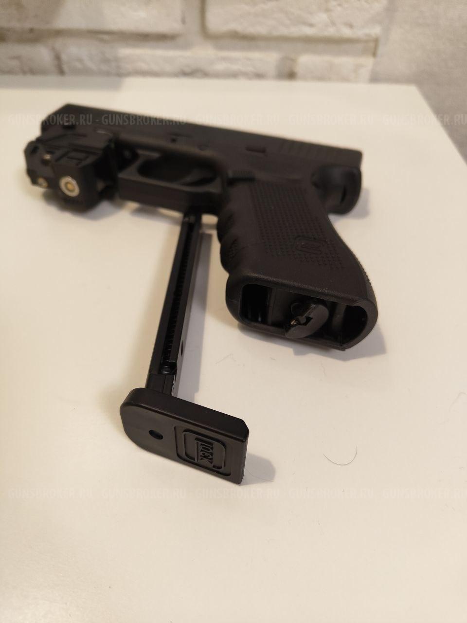 Пневматический Glock 22 нулевый. Отстреляно 10 баллонов