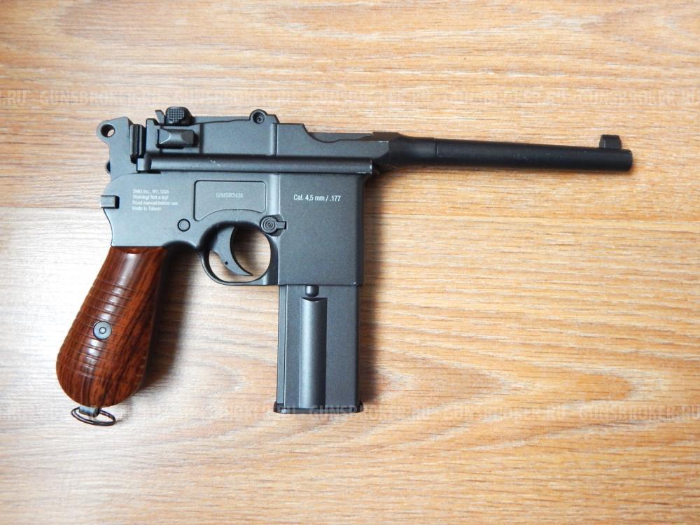 Пневматический Маузер М-712 от GLETCHER, Новый с комплектом. Blowback. Авто огонь.