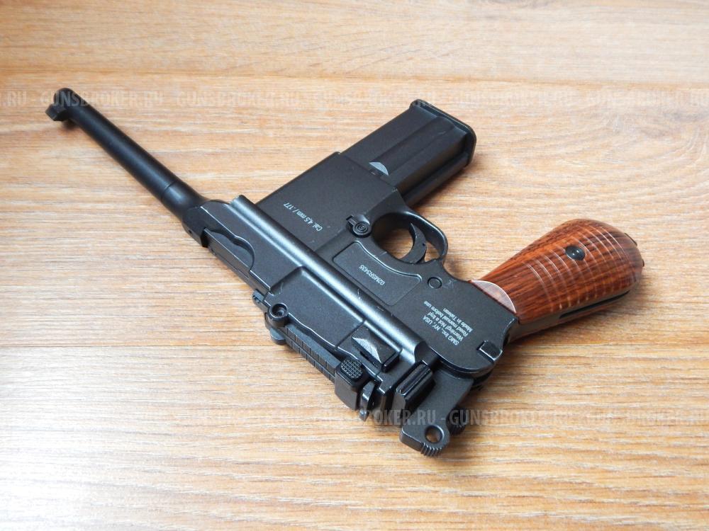 Пневматический Маузер М-712 от GLETCHER, Новый с комплектом. Blowback. Авто огонь.
