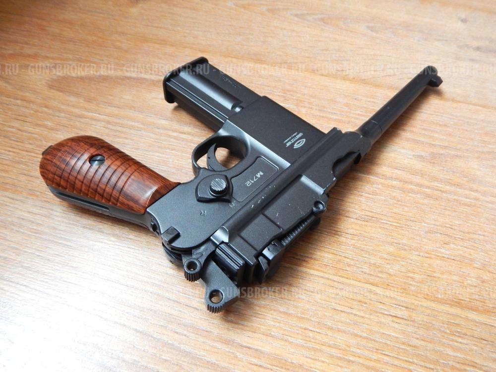 Пневматический Маузер М-712 от GLETCHER, Новый с комплектом. Blowback. Авто огонь.