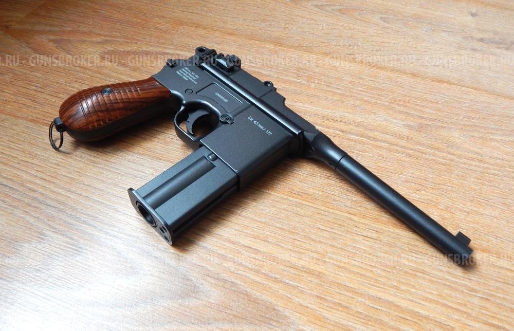 Пневматический Маузер М-712 от GLETCHER, Новый с комплектом. Blowback. Авто огонь.
