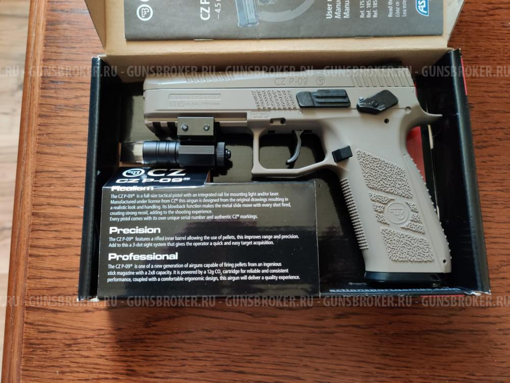 Пневматический пистолет ASG CZ P-09 DT-FDE blowbac