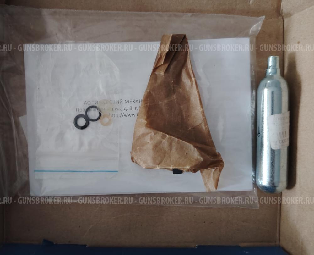 Пневматический пистолет Baikal МР-654К с глушителем