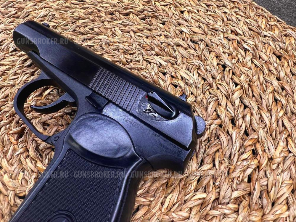 Пневматический пистолет Байкал МР-654К-20 4,5 мм (чёрная рукоять, ПМ, Макаров, СО2)