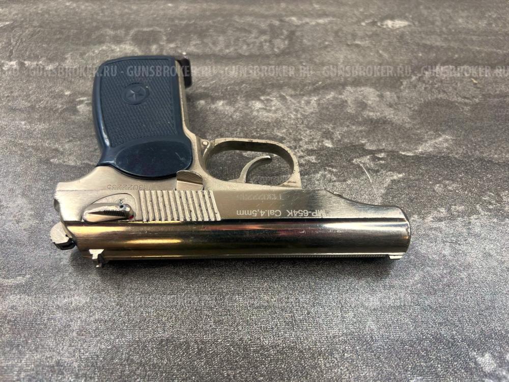 Пневматический пистолет Байкал МР 654К 24 никель, 4,5 мм (б/у, 2235, Ижевск, 2013 года)