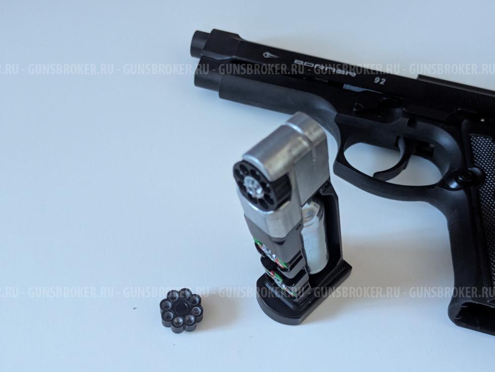 Пневматический пистолет Borner 92 4.5 мм (пулевой, Blowback, Beretta)