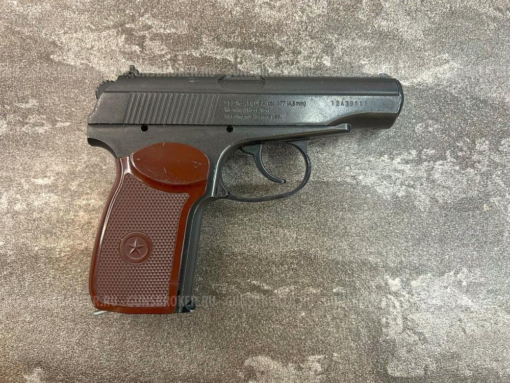 Пневматический пистолет Borner PM49 (3Дж, неподвижный, металл, б/у) кал. 4.5 мм