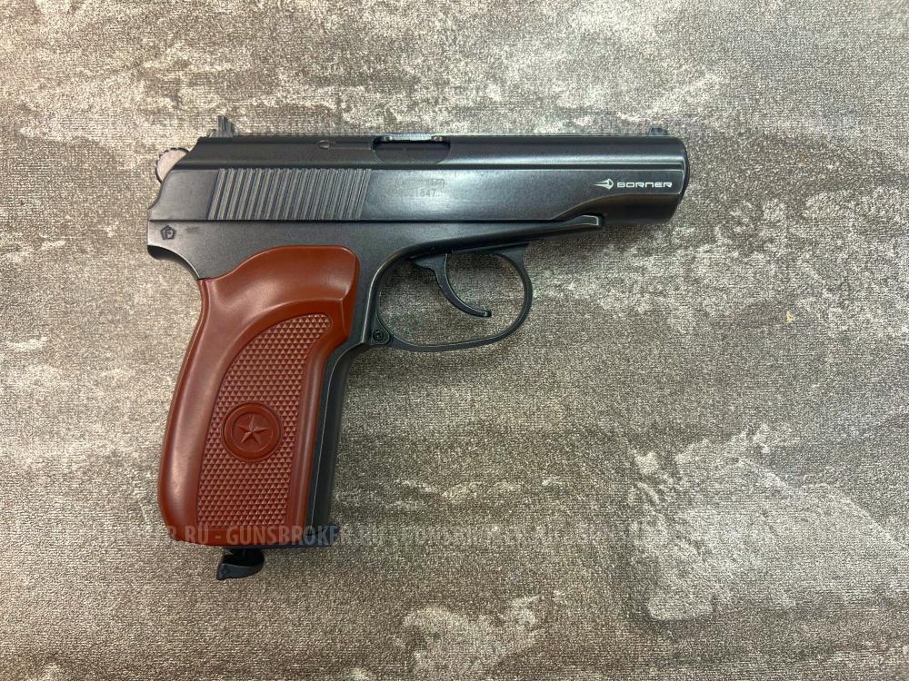 Пневматический пистолет Borner PM49 blowback (3Дж, металл, подвижный затвор, blowback, б/у