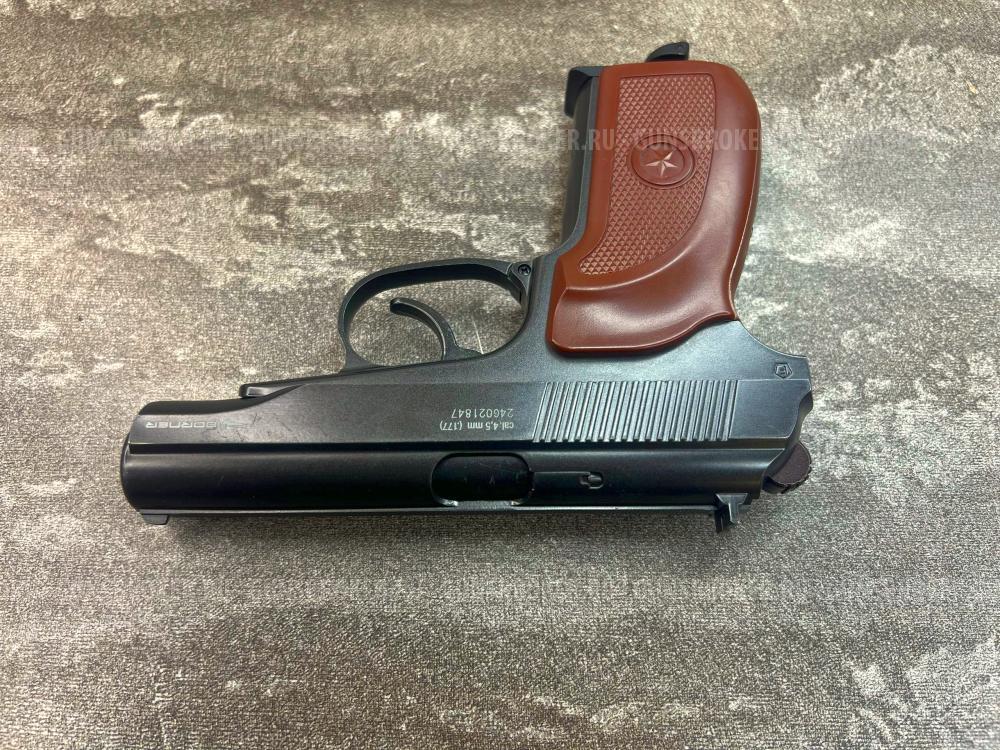Пневматический пистолет Borner PM49 blowback (3Дж, металл, подвижный затвор, blowback, б/у