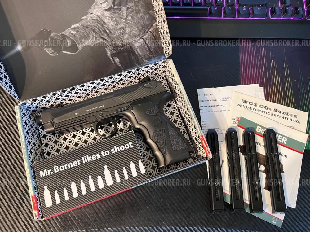 Пневматический пистолет Borner Sport 306M (Beretta) металл