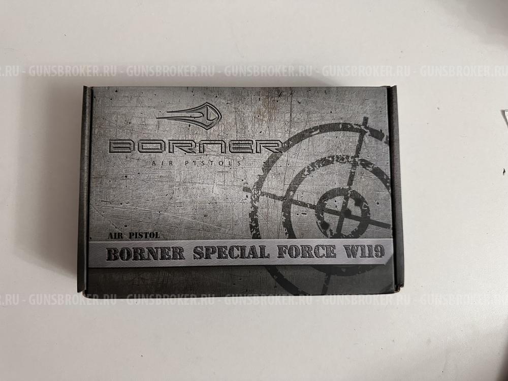 Пневматический пистолет Borner W119 (Glock17) 4,5 мм Blowback