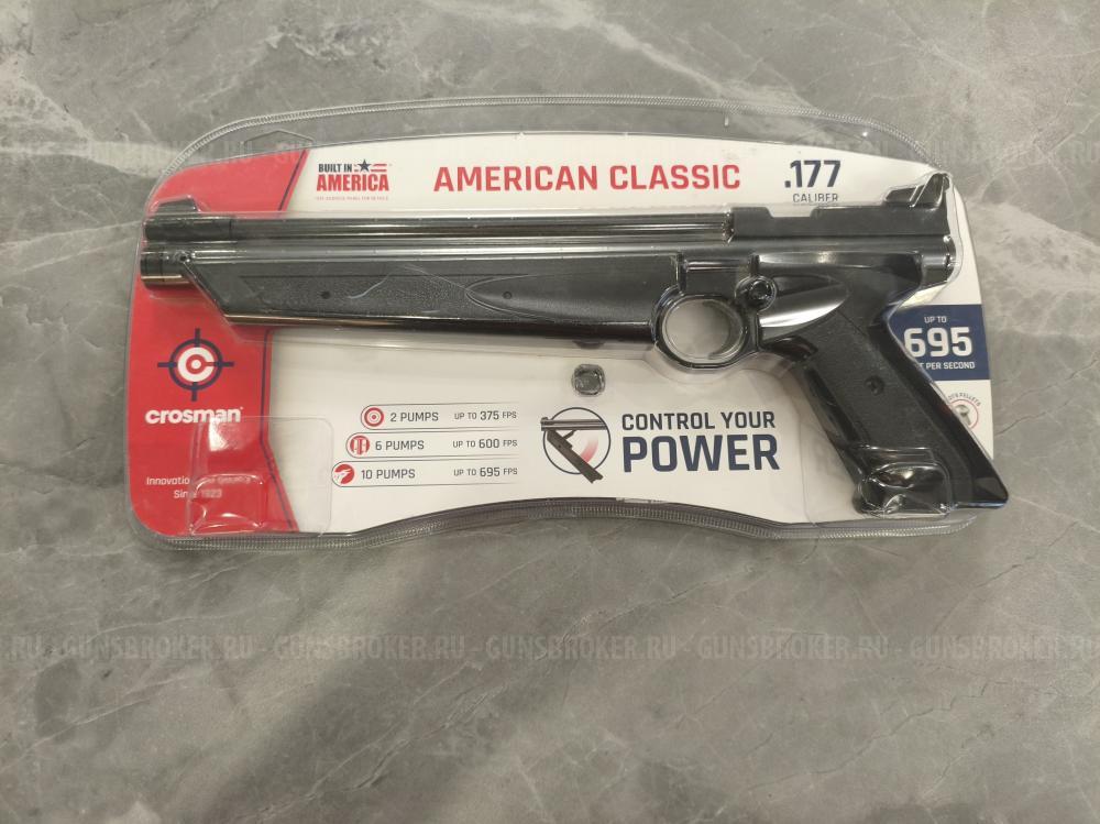 Пневматический мультикомпрессионный пистолет Crosman P1377 American Classic
