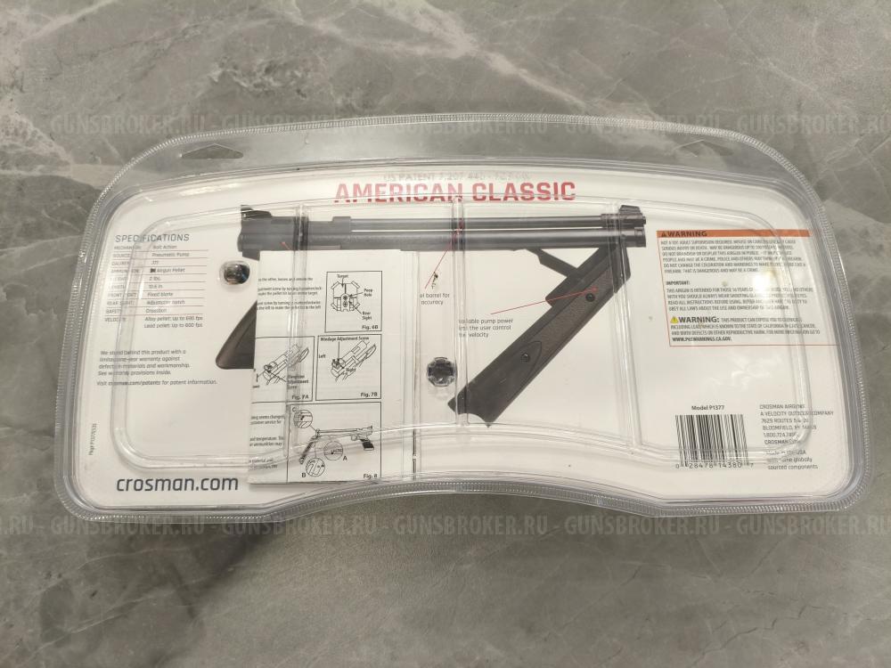Пневматический мультикомпрессионный пистолет Crosman P1377 American Classic