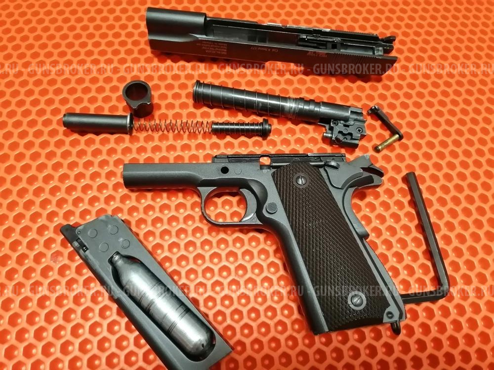 Пневматический пистолет Gletcher CLT 1911 (Colt).