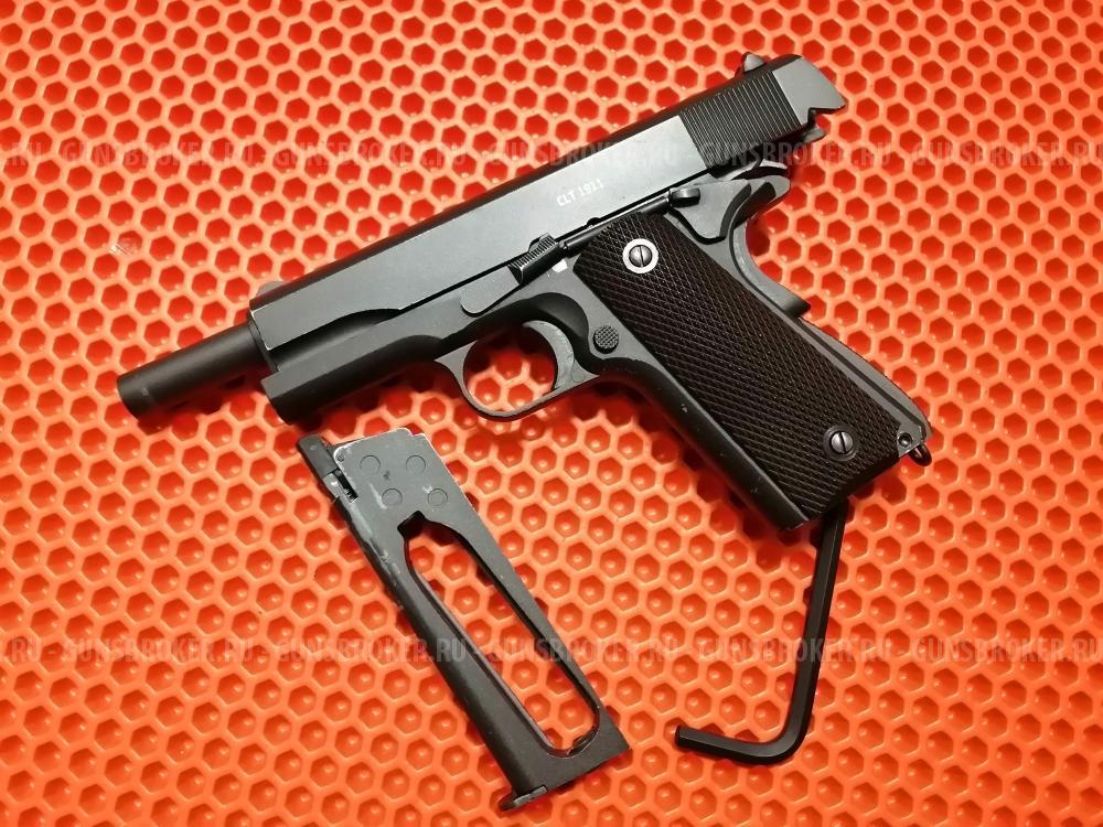 Пневматический пистолет Gletcher CLT 1911 (Colt).