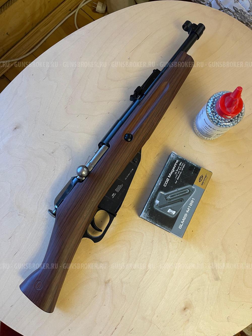 пневматический пистолет Глетчер М1981 обрез Мосина 