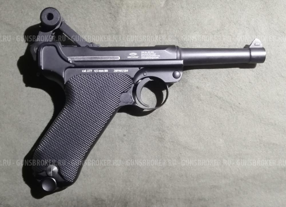 Пневматический пистолет GLETCHER P-08 Parabellum