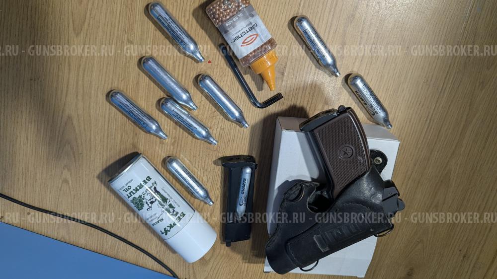 Пневматический пистолет Gletcher PM 1951, Макаров blowbac