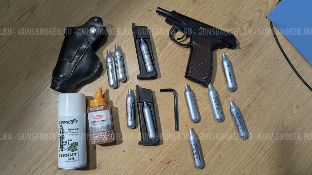 Пневматический пистолет Gletcher PM 1951, Макаров blowbac