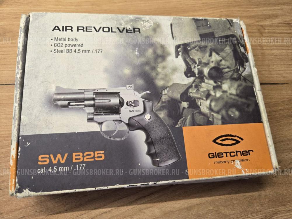 Пневматический пистолет Gletcher SW B25, кал.4,5мм
