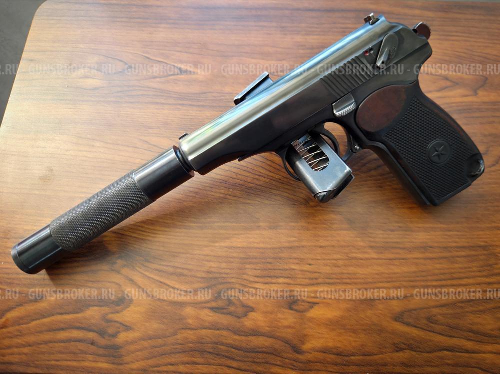 Пневматический пистолет MP-654К, Пряморамочный, 1954 год. 32 серия. Baikal