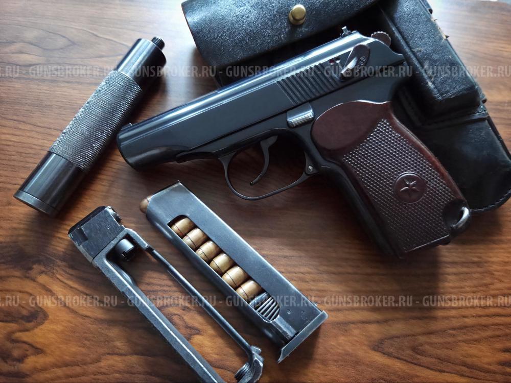 Пневматический пистолет MP-654К, Пряморамочный, 1954 год. 32 серия. Baikal
