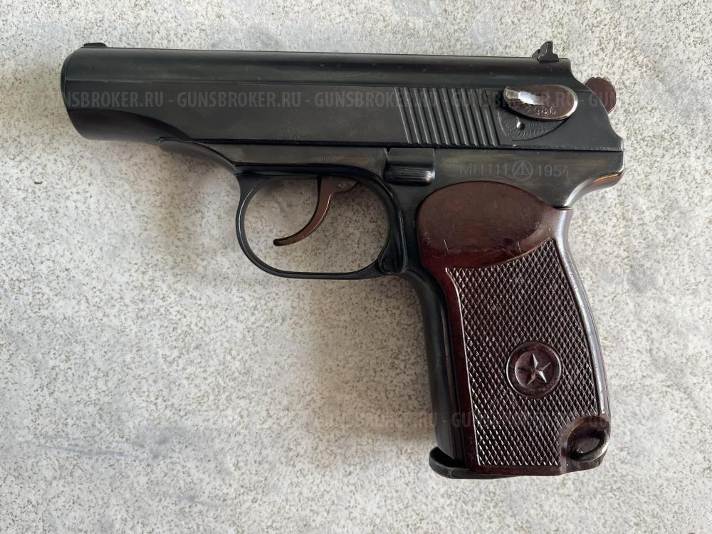 Пневматический пистолет MP-654К, Пряморамочный, 1954 год.  32 серия. Baikal 