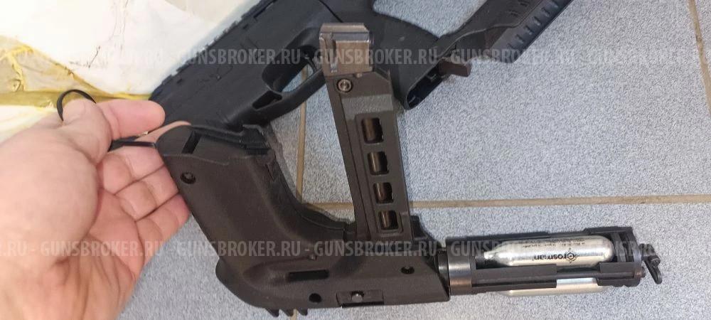 Пневматический пистолет-пулемет Baikal МР-661К-08 «Дрозд», бункерный