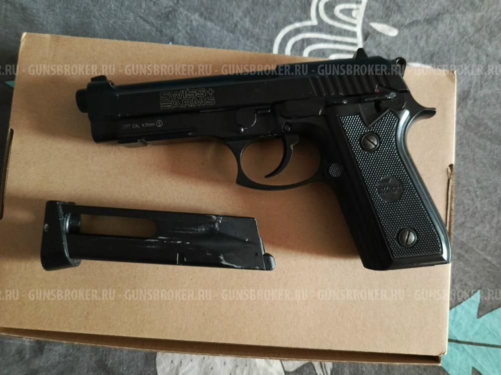 Пневматический пистолет Swiss Arms P92 (Аналог: Beretta 92FS, Taurus PT92) Blowback
