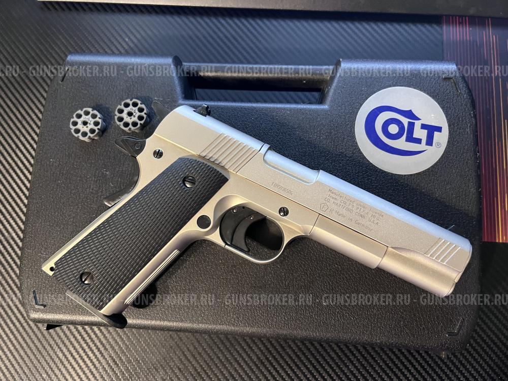 Пневматический пистолет Umarex Colt Government 1911 A1 Никель 4.5 мм (пулевой).