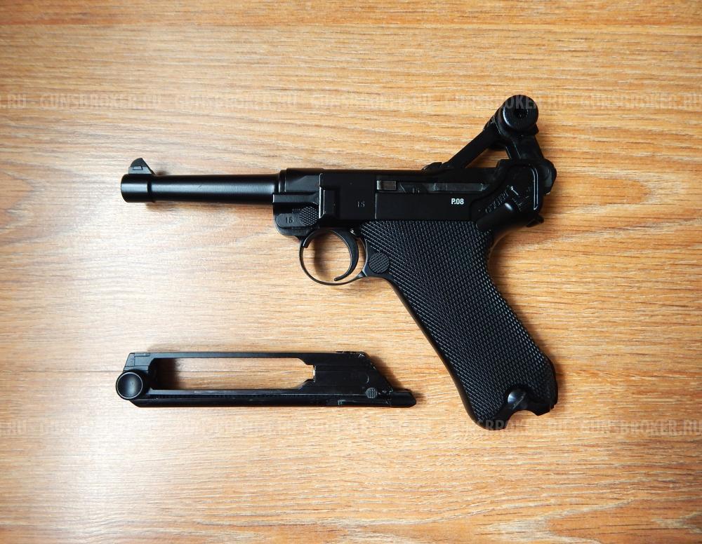 Пневматический пистолет Umarex, P.08(Parabellum) blowback. В идеале. Редкость. Комплект.
