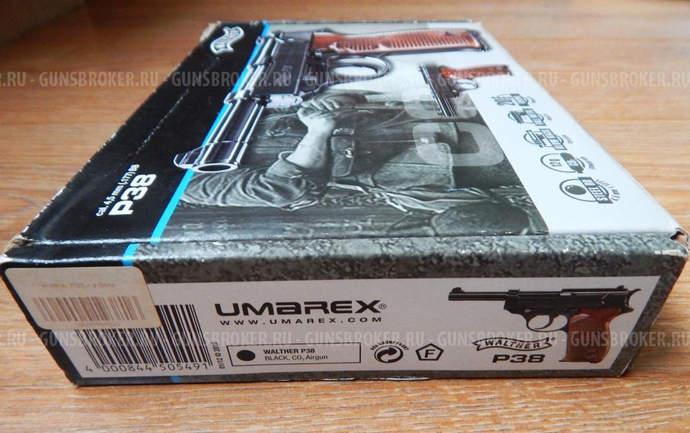 Пневматический пистолет Umarex Walther P38 4.5 мм, новый, с комплектом. Blow Back.