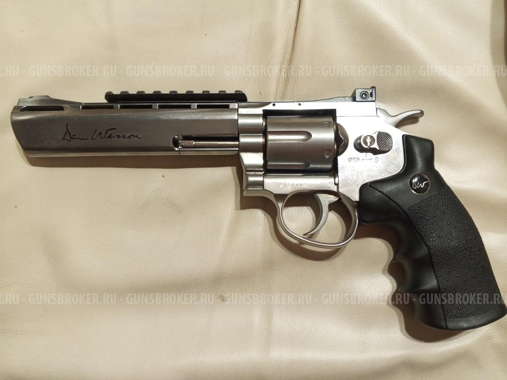  Пневматический револьвер ASG Dan Wesson 6 Silver (16559)