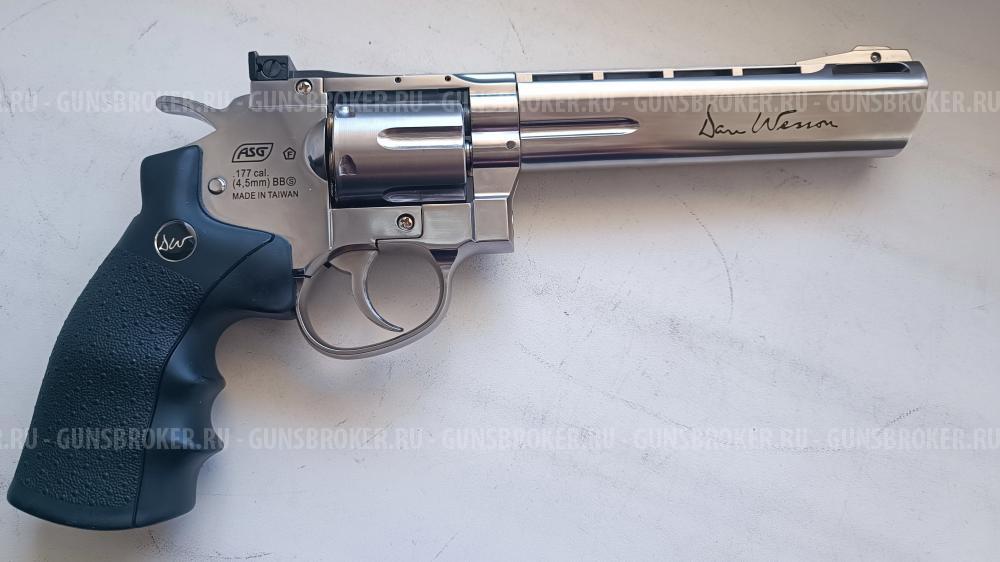 Пневматический револьвер ASG Dan Wesson 6 Silver (арт.16559)