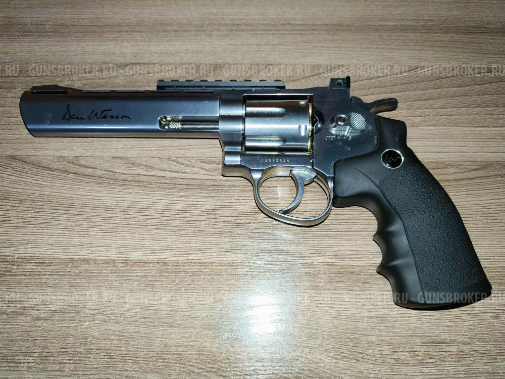 Пневматический револьвер ASG Dan Wesson 6” Silver