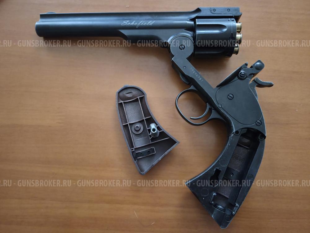 Пневматический револьвер ASG Schofield 6 Aging Black 4.5мм